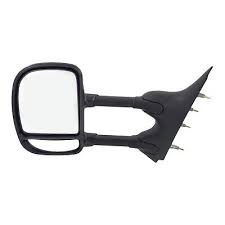 MIRROR, LH (DRIVER SIDE)- TEXTURED BLACK- MANUAL- DUAL GLASS- PULL TO EXTEND
