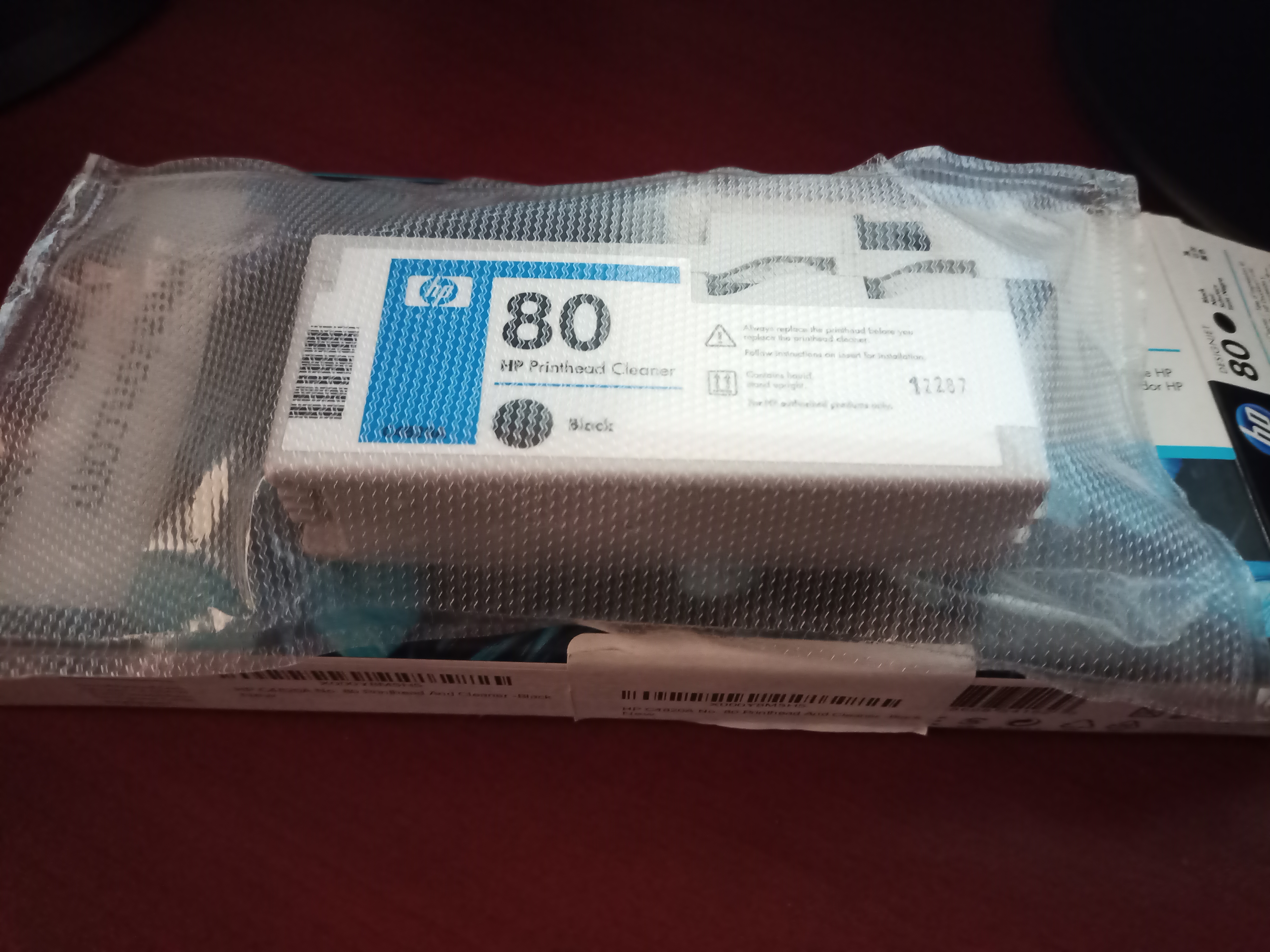 HP 80 Black and Cleaner DesignJet Original Ink Cartridge (C4820A)