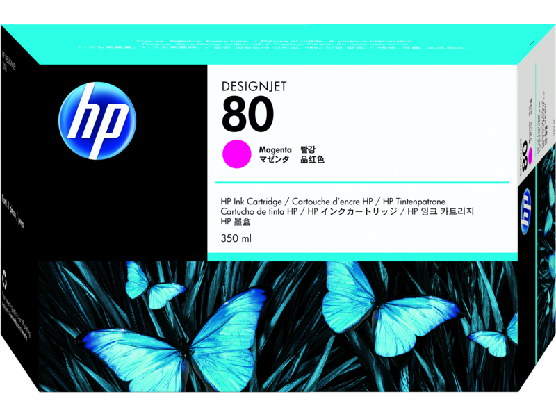 HP Magenta DesignJet Original Ink Cartridge, 350-ml (C4847A)