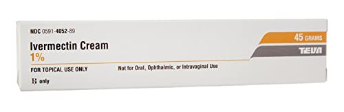 Ivermectin Human/Horse Cream Dewormer, 6.42g with Medical Grade Masks