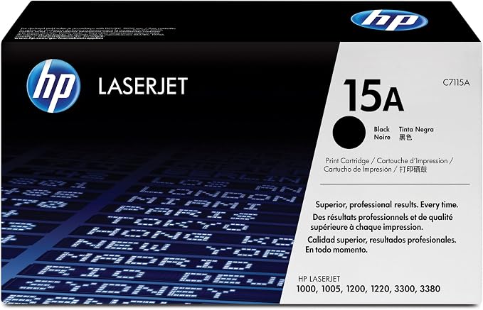 HP C7115A (15A) Black Toner Cartridge Info Laser