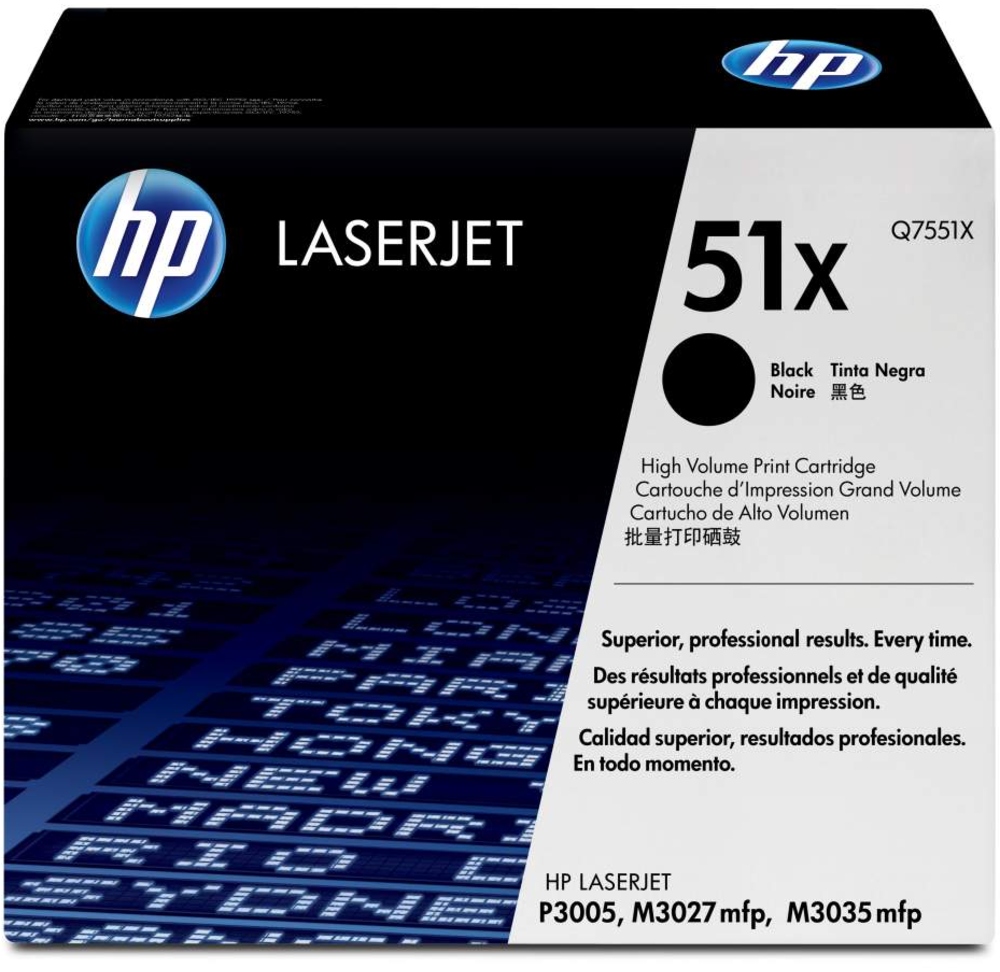 HP 51X High Yield Black Original LaserJet Toner Cartridge