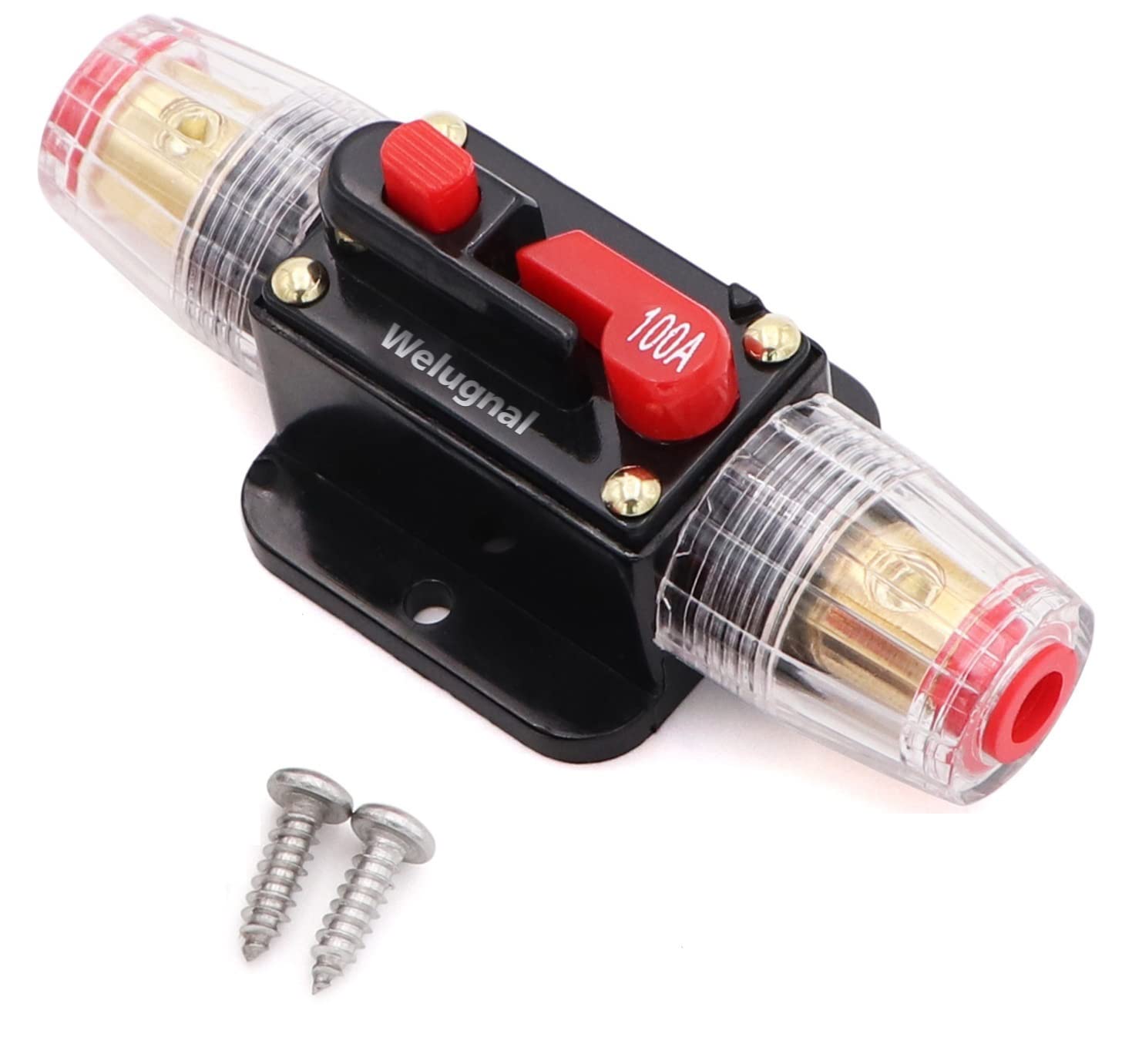 100AMP 100A DC 12V/24V/32V Car Stereo Audio Circuit Breaker Inline Fuse Holder