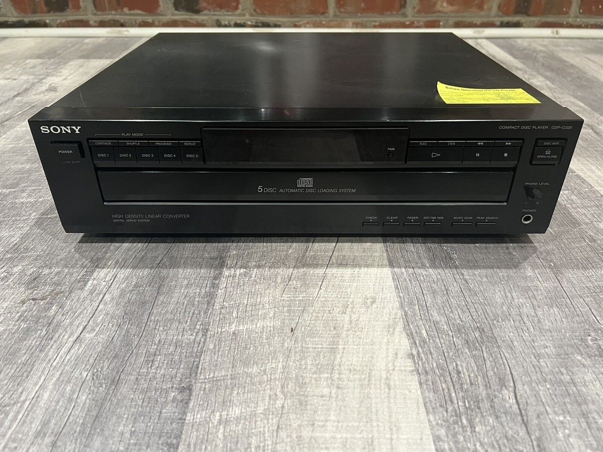 Sony CDP-C225 High Density Linear Converter 5 Compact Disc Cd Pl