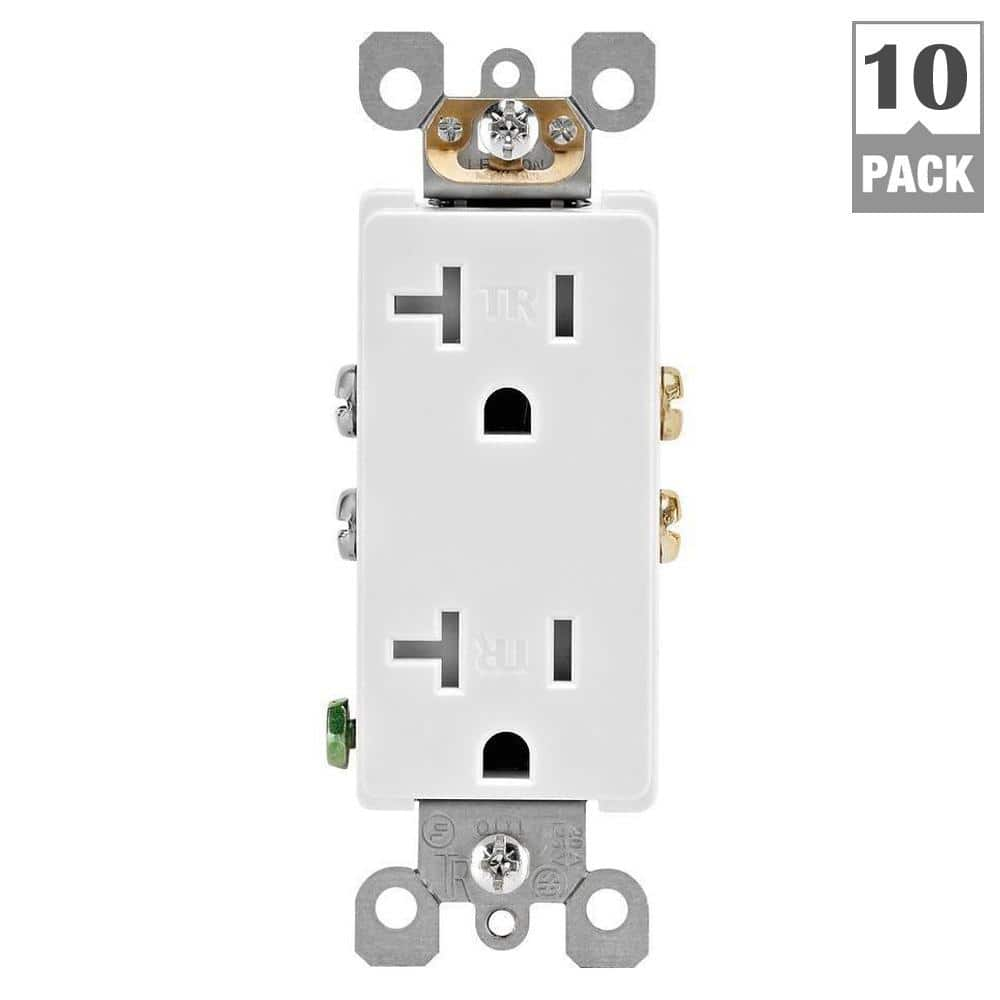 Leviton Duplex Tamper Resistant Receptacle, White