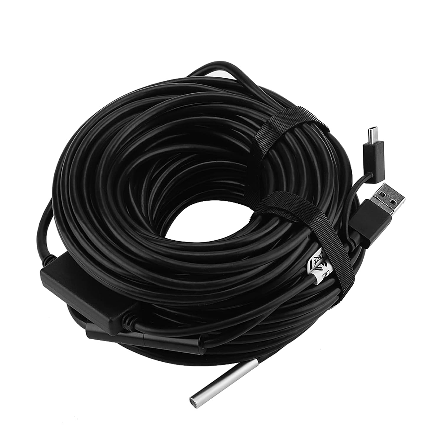 USB Endoscope, 20-Meter 5.5mm USB Endoscope with 720P HD Waterproof Camera for Pipe Car Inspection with LED Lights
