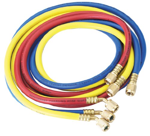Robinair 30072 Refrigerant Charging Hoses - Set of 3, 1/4" FFL, 72" Long
