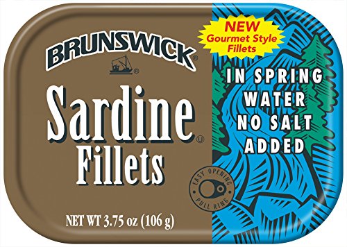 BRUNSWICK Wild Caught Sardine Fillets in Spring Water, 3.75 Ounce (Pack of 1)