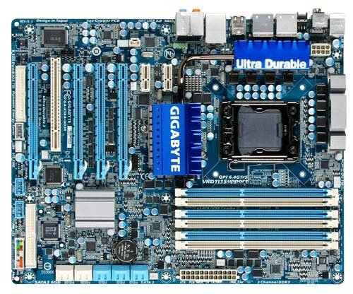Gigabyte Intel X58/Intel ICH10R Intel X58 ATX DDR3 2200 LGA 1366 Motherboard (GA-X58A-UD3R)