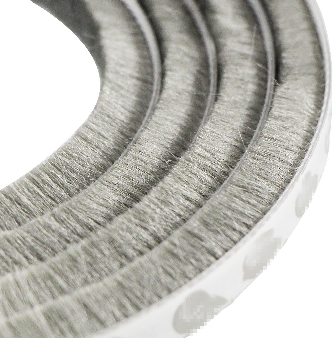 UOOOM 5m Windproof Dustproof Door Window Seal Stripl Self Adhesive Brush Strip 9x15mm (Gray)