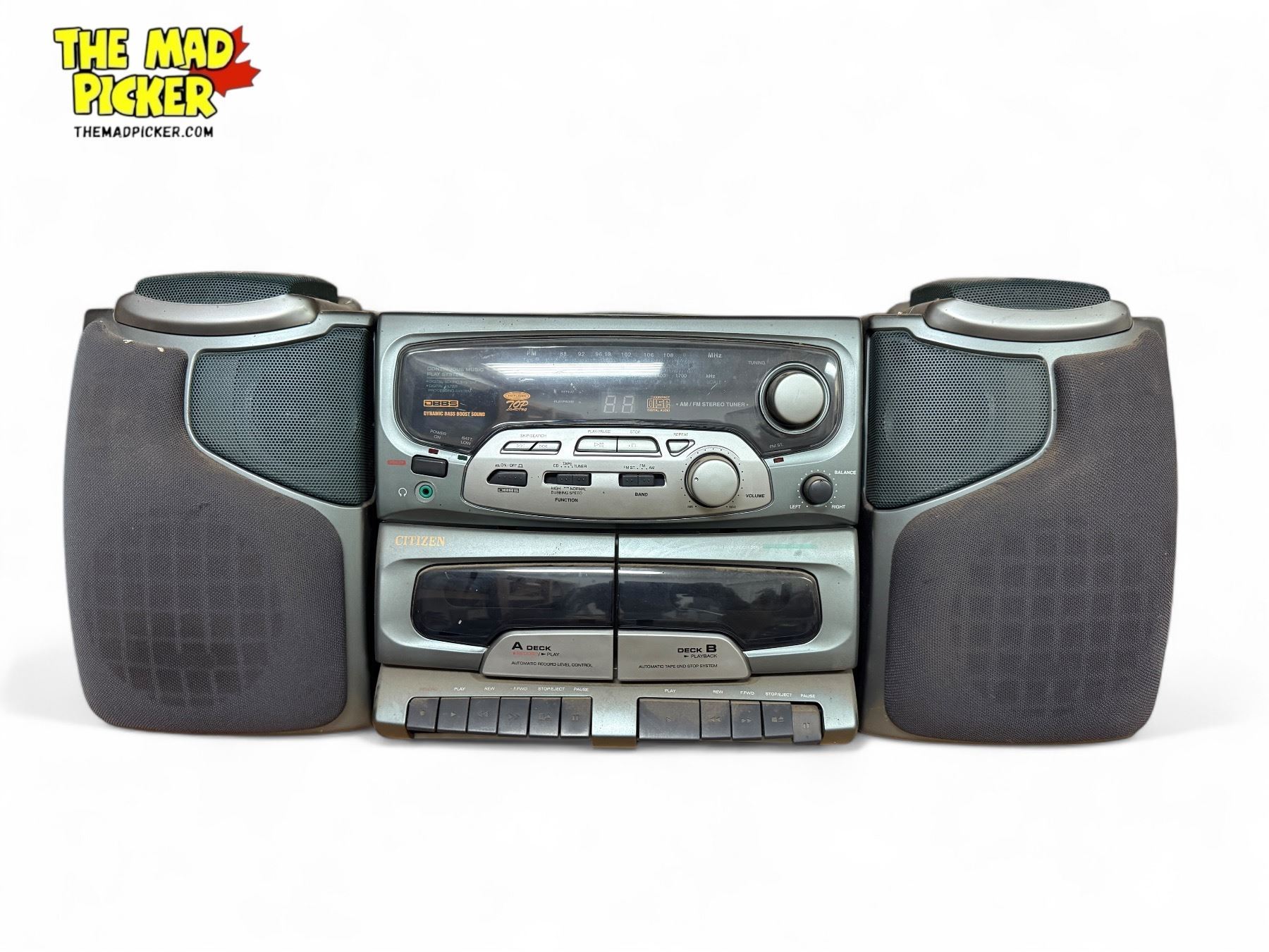 Citizen Brand AM-FM, Cassette Player WITH CRT TV, JCTR 120