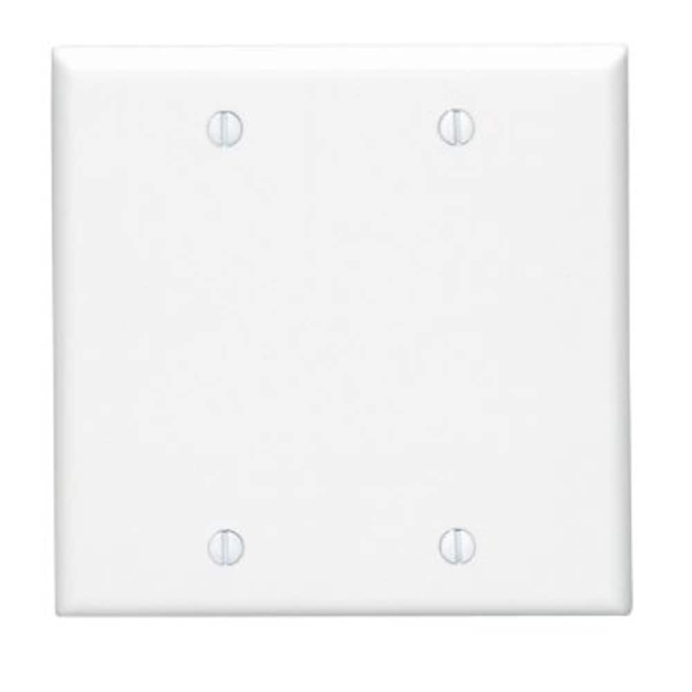 Leviton Double Blank Wall Plate White