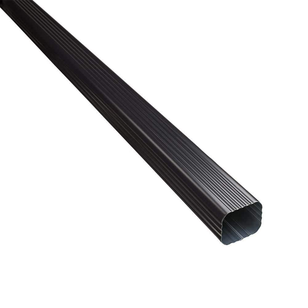PEAK 10 in. Black Aluminum Downpipe Strap - Fits 2 in. x 3 in. Downpipes