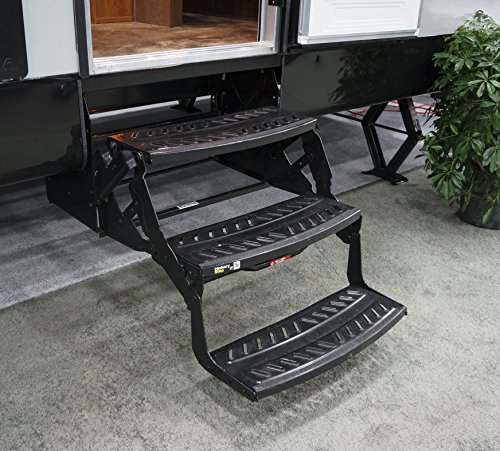 Lippert 432687 Trailer 24" Triple Step, 7" Depth, 1 (Non-Carb Compliant), Black