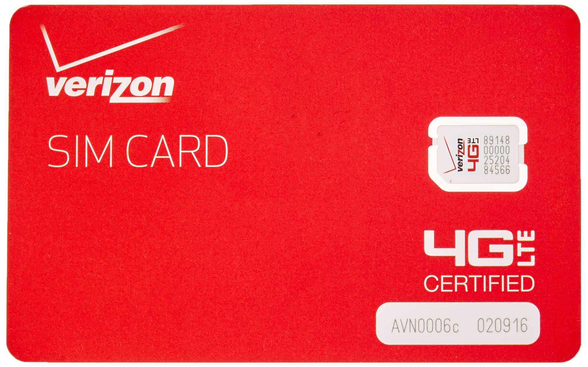 Verizon Wireless 4G LTE Nano SIM Card 4FF
