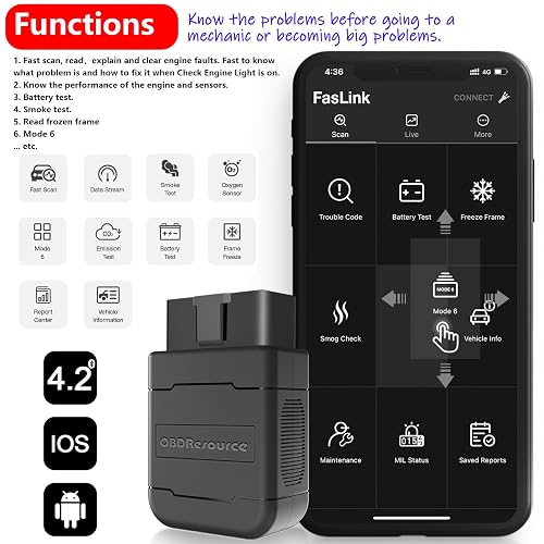 CozyShop CA ELM327 WiFi OBD2 OBDII Scanner for iPhone iOS Android Windows Car Code Reader Diagnostic Scan Tool Check Engine Light Clear Reset