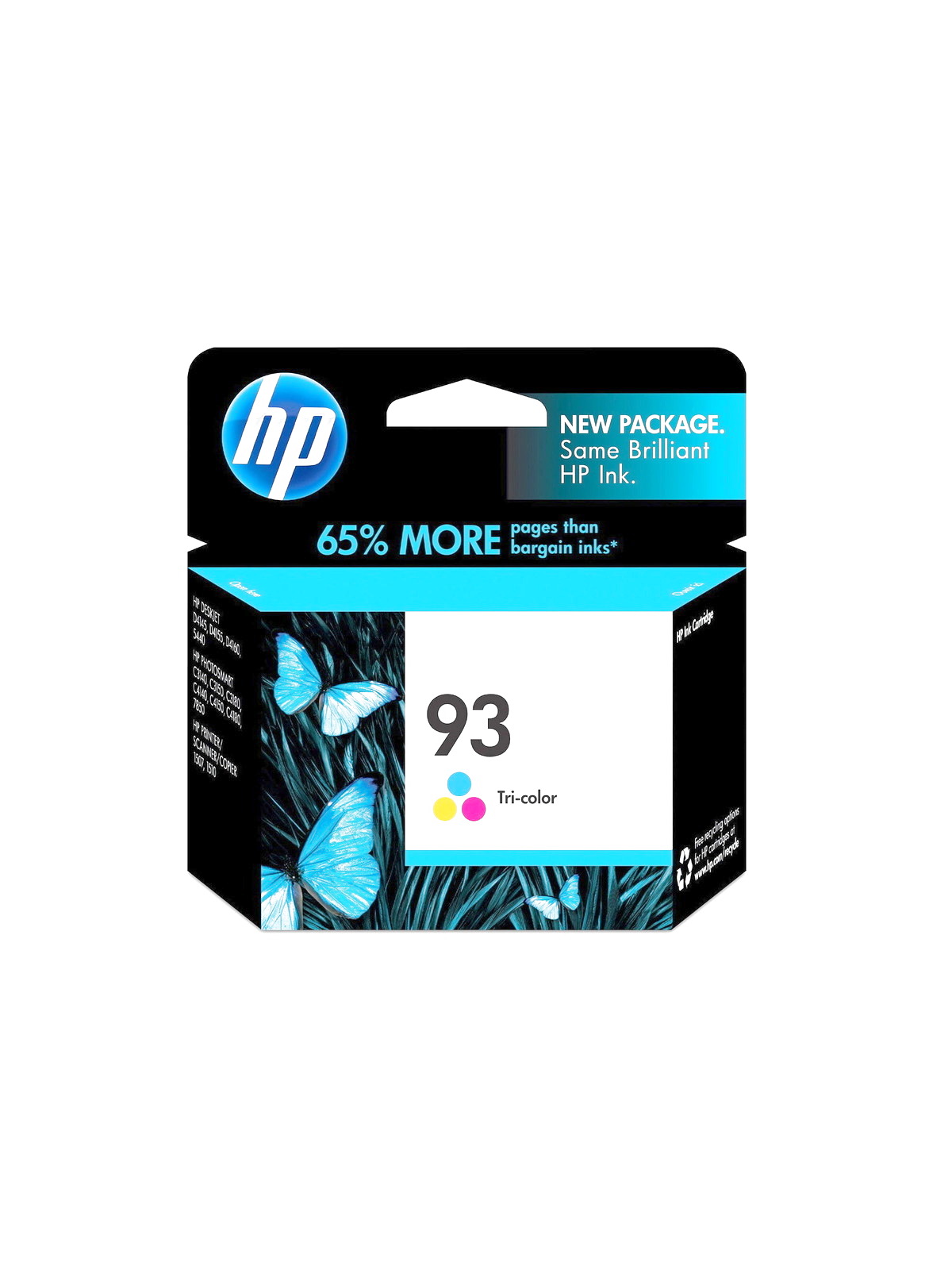 HP 93 Tri-color Ink Cartridge | Works with HP DeskJet D4100, 5440; HP PhotoSmart C3100, C4100, 7850; HP PSC 1500 Series | C9361WN, 1 Pack