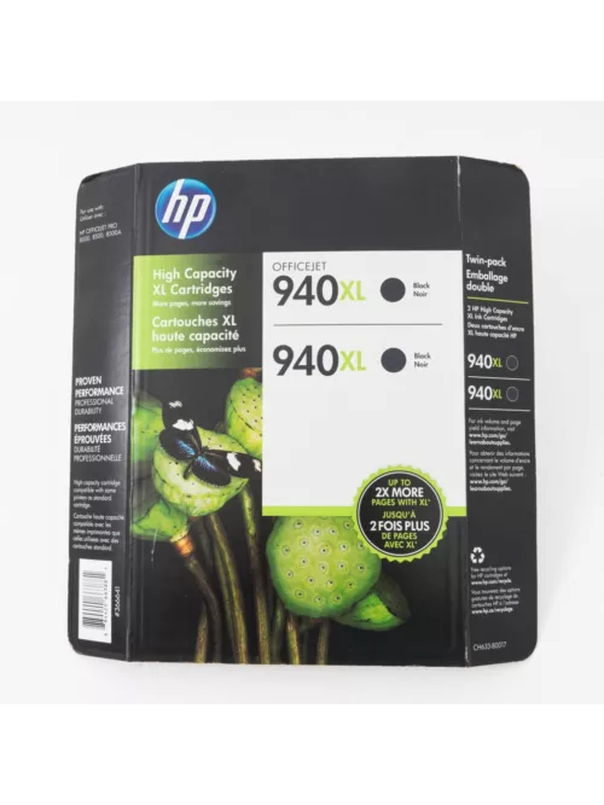 HP 920XL High-Yield Black Original Ink Cartridge ~1 200 Pages (CD975AN#140) 2 Pack