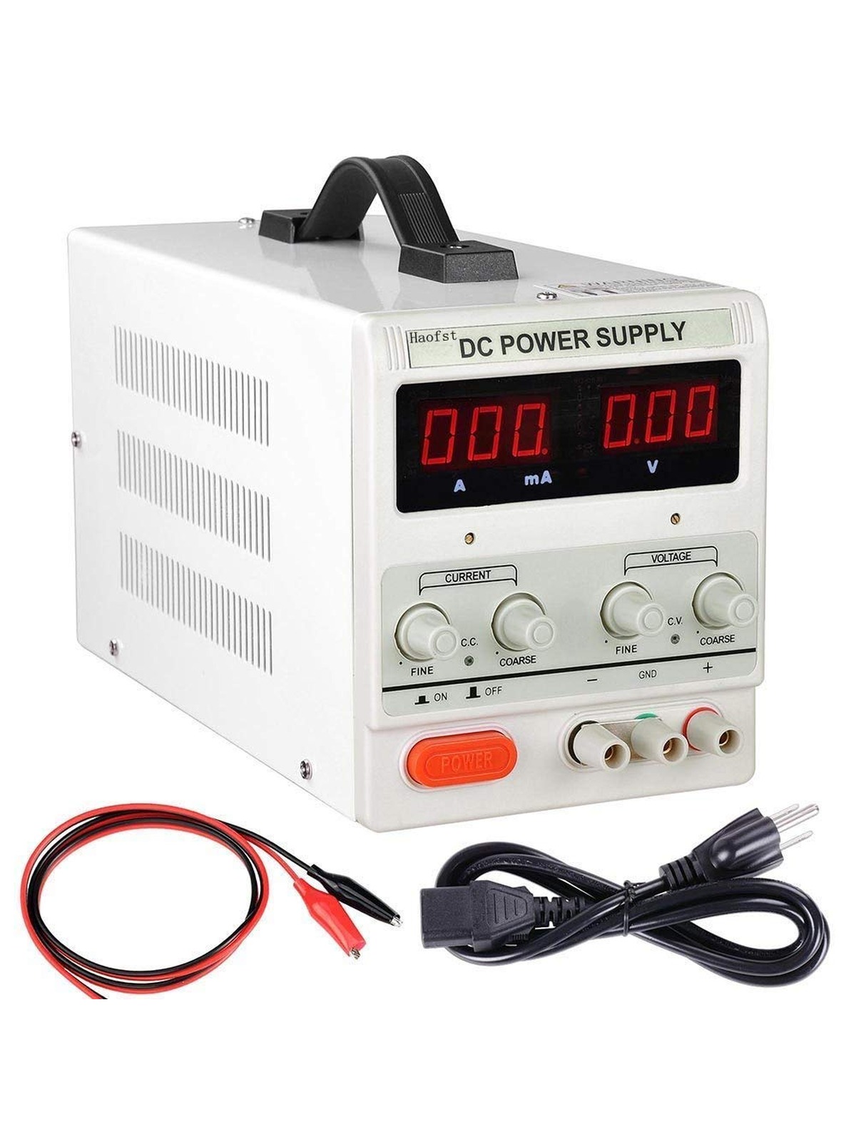 HaoFst Variable Adjustable Lab DC Bench Power Supply 0-30V 0-10A -US Power Cord