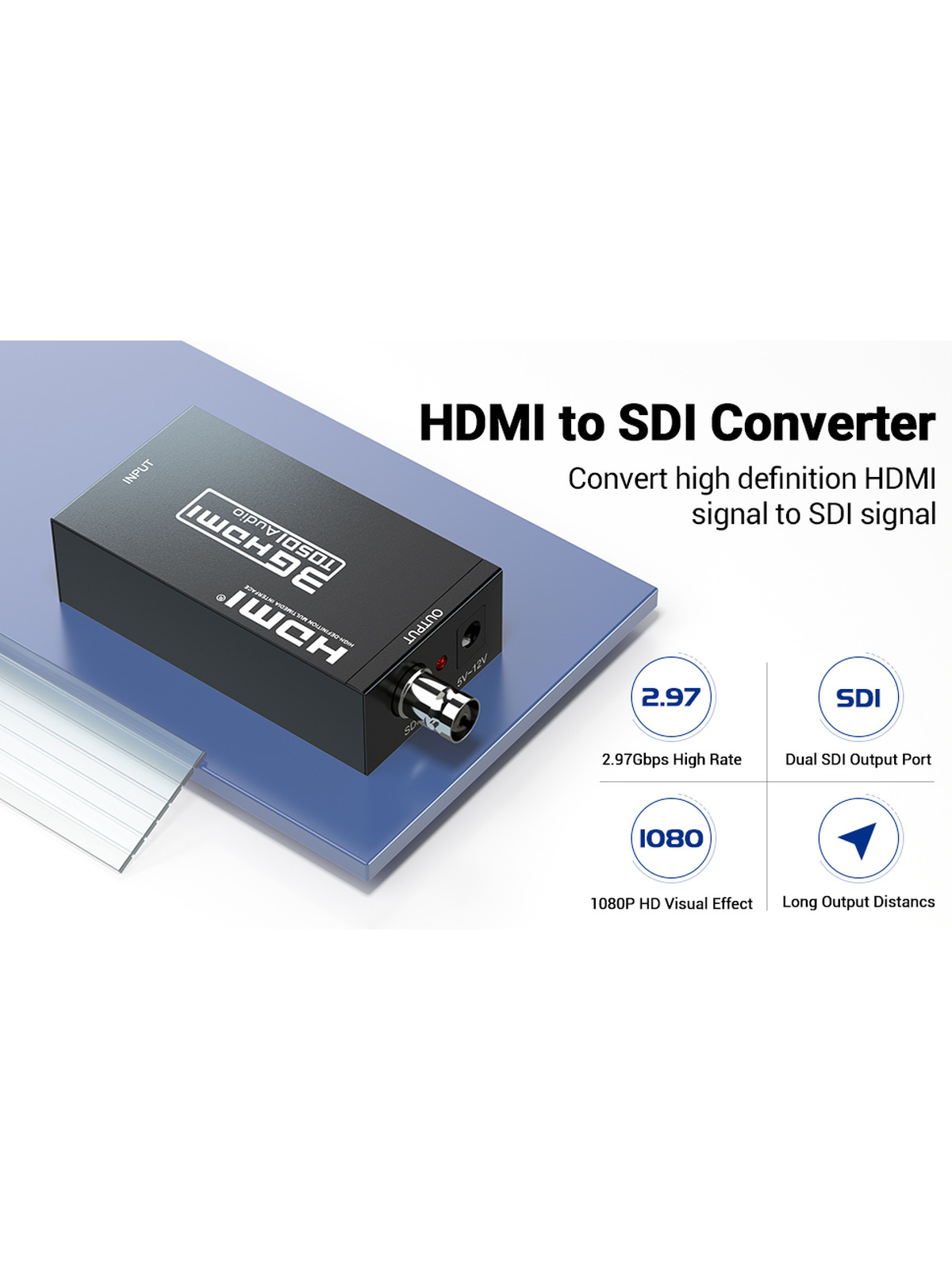 Portta HDMI to SDI + SDI Converter HD-SDI/ 3G SDI