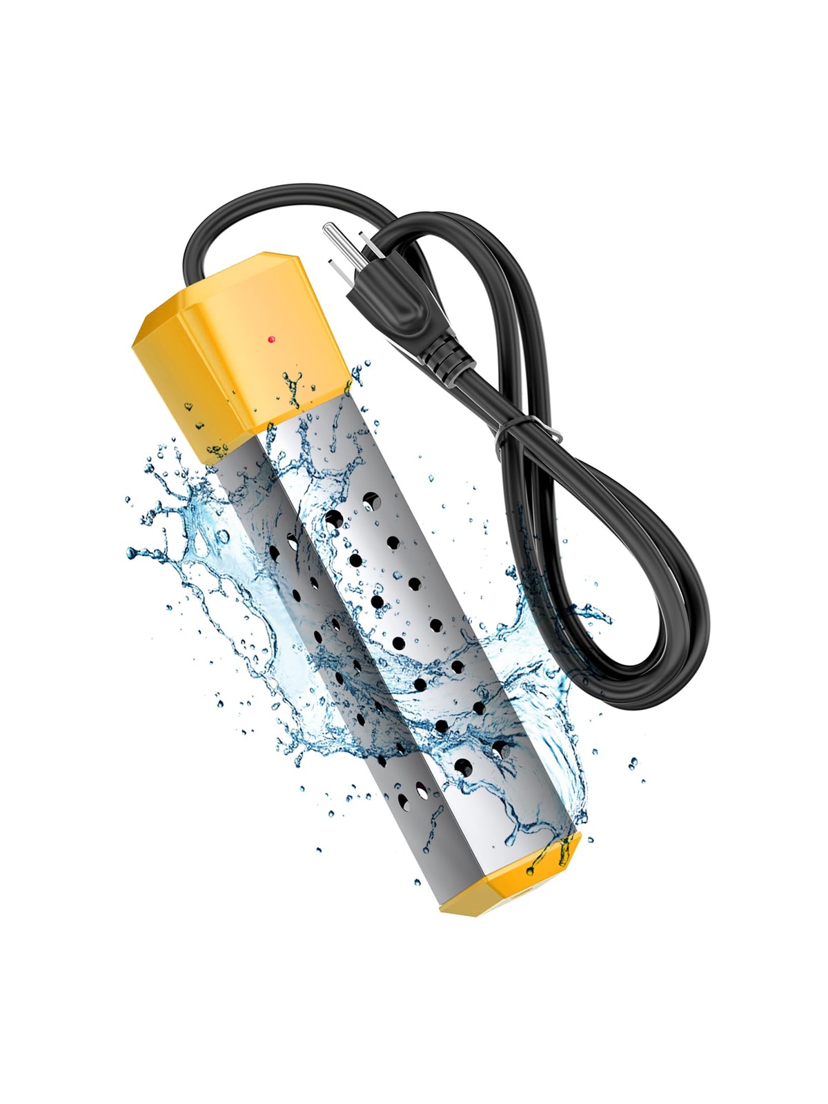 Haofy Immersion Water Heater, 2000W 110V Stainless Steel Electric Floating Immersion Heater Boiler Shutoff Spiral Water Heating Element with Digital Thermometer for Bathtub, Inflatable Swimming Pool(2m)