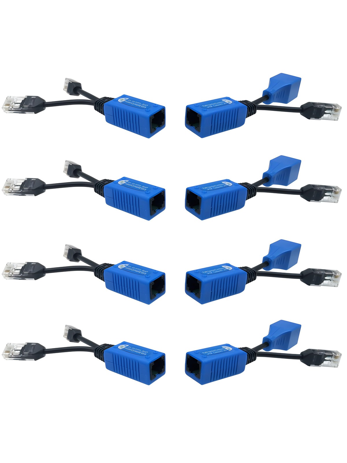 4 Pairs Poe Splitter RJ45 Splitter Combiner uPOE Cable Kit Cat5e PoE Power Data Transmission Adapter
