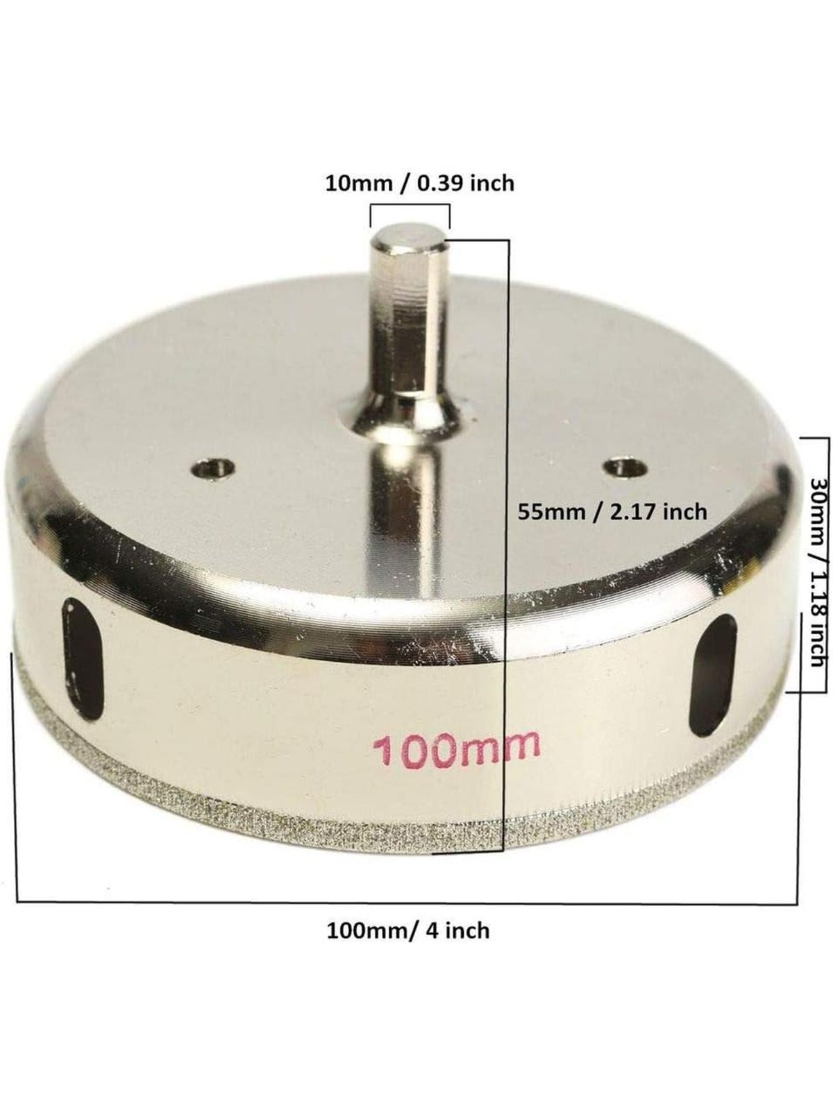 100mm 4" inch Diamond Coated Drill Bit Hole Saw Cutter Glass Til