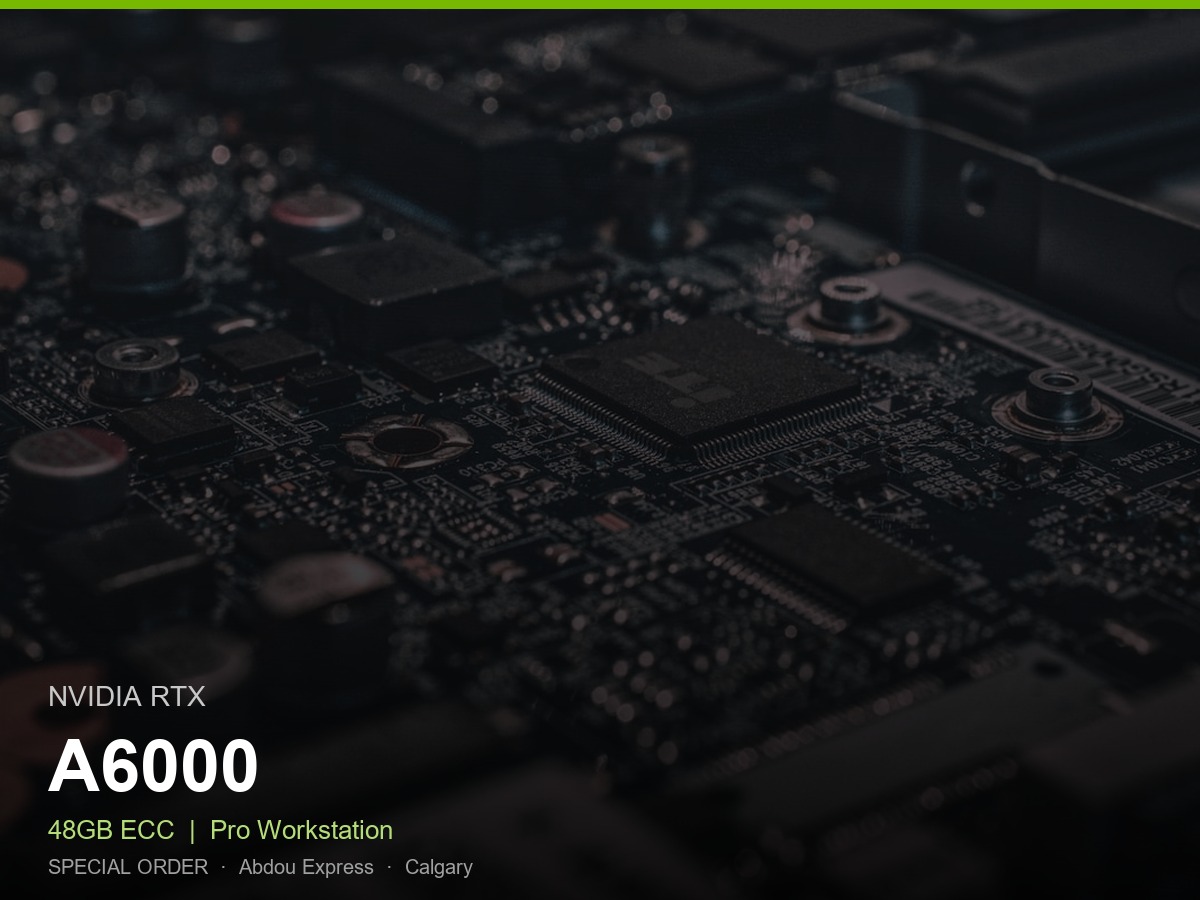 NVIDIA RTX A6000 48GB ECC - Pro AI / Workstation GPU (Special Order)