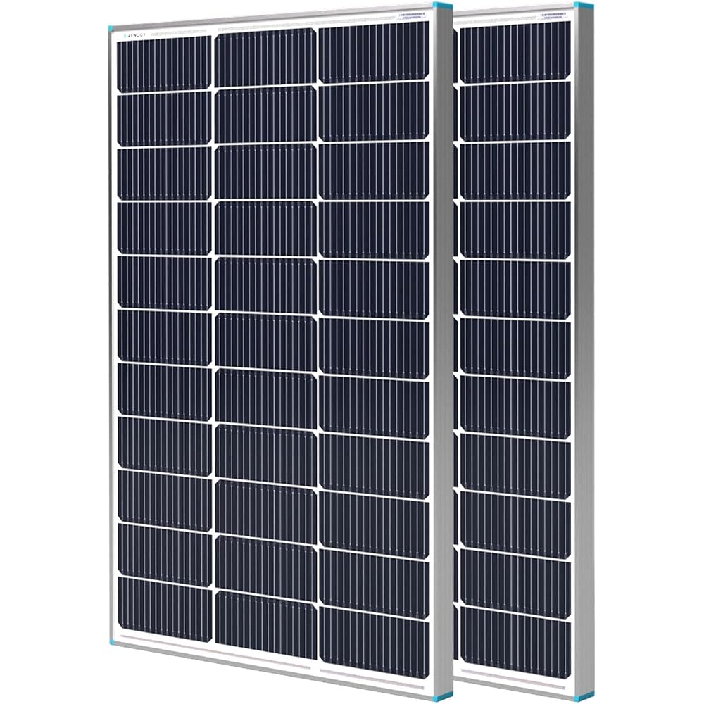Renogy Solar Panel 2pcs 100 Watt 12 Volt Monocrystalline, 2-Pack Compact Design
