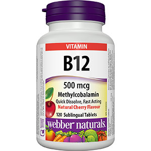 Webber Naturals Vitamin B12 Methylcobalamin Sublingual Tablet, 1000mcg