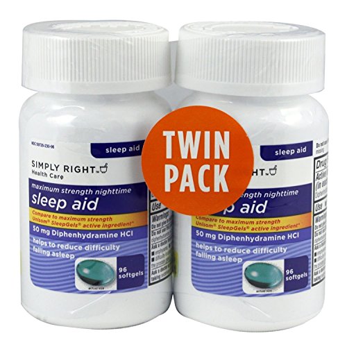 ValuMeds Nighttime Sleep Aid (Twin Pack - 192 Softgels) Diphenhydramine HCl, 50 mg | Supports Deeper, Restful Sleeping for Men, Women