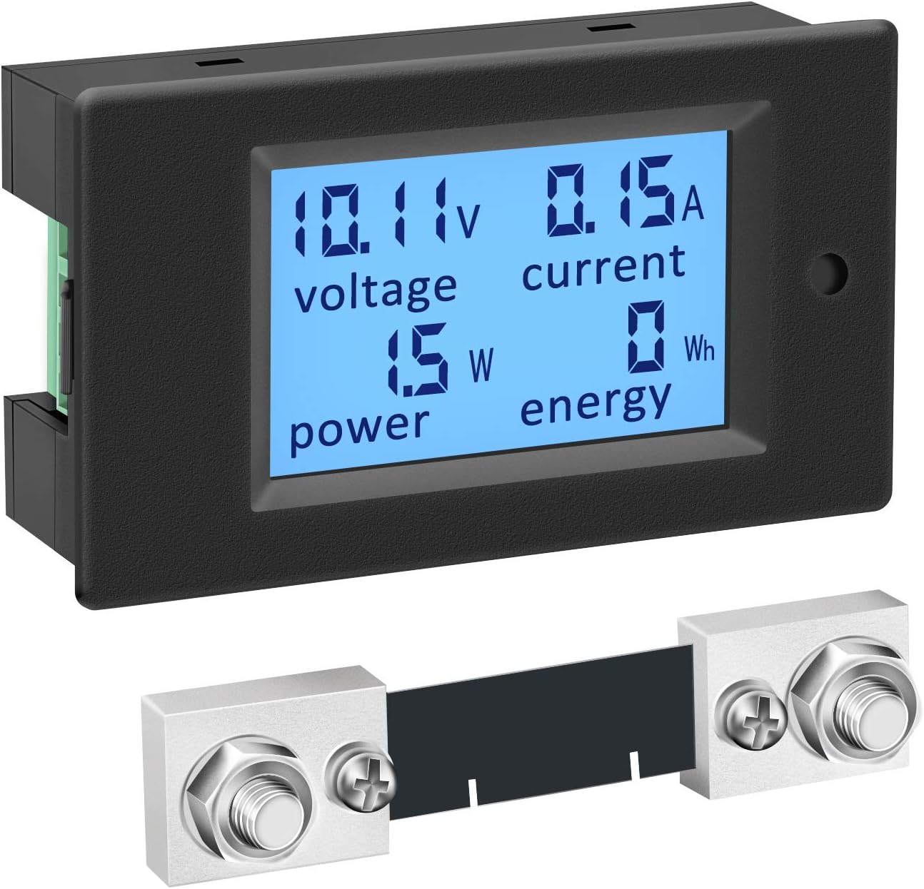 DROK Digital Multimeter DC 6.5-100V 100A Voltage Amperage Power Energy Meter DC Volt Amp Tester Watt Meter LCD Digital Display