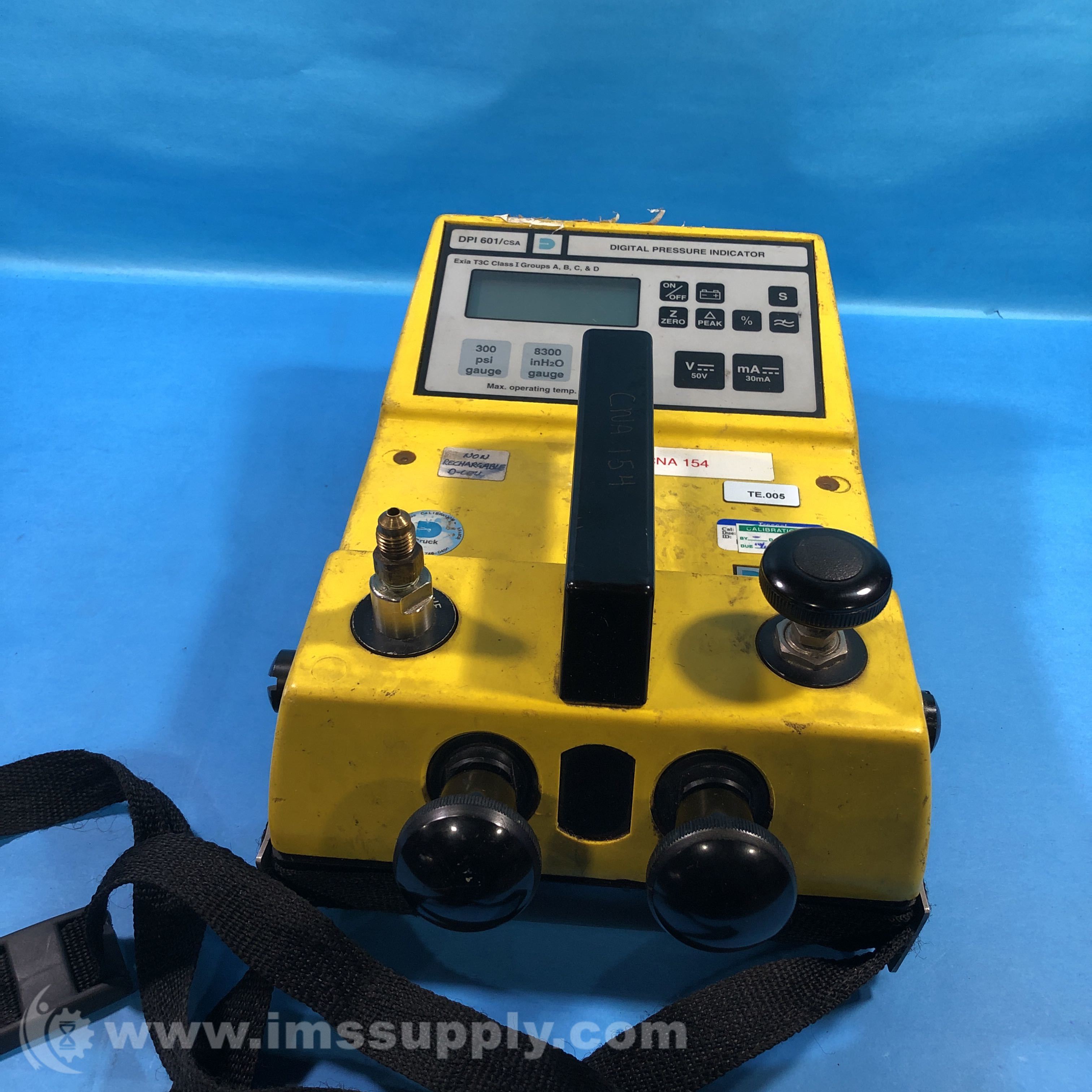 Druck DPI 601 (CSA) Digital Pressure Indicator / Calibrator - Lot of 2 (Yellow, One with Leather Case)