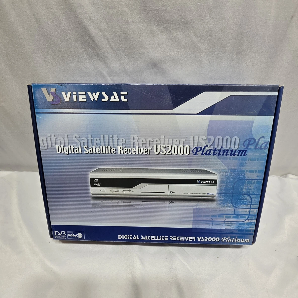 Viewsat VS2000 Platinum FTA Satellite Receiver In Box, With Manual & Remote, RCA Cables