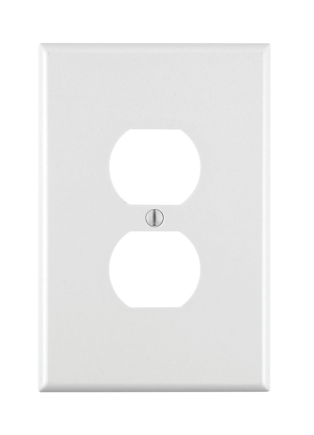 Leviton 88103 1-Gang Duplex Device Receptacle Wallplate, Oversized, Thermoset, Device Mount (White)