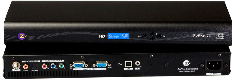 ZeeVee ZVBox 170 HD MPEG2 Encoder / QAM Modulator zp170-na HD over coax ZvBox-170