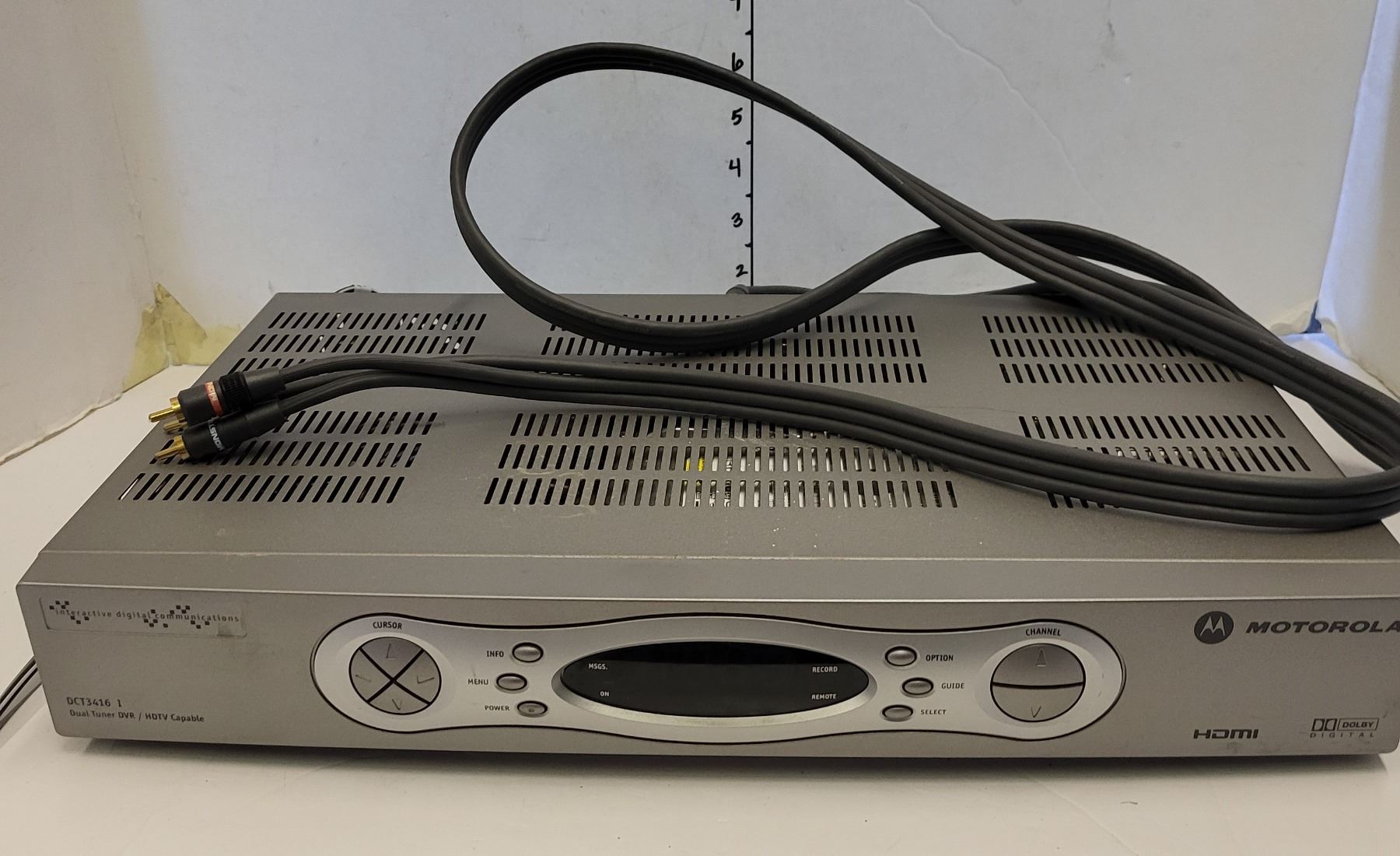 Motorola DCT3416 I Cable Box Dual Tuner DVR / HDTV HDMI 160GB HDD as is