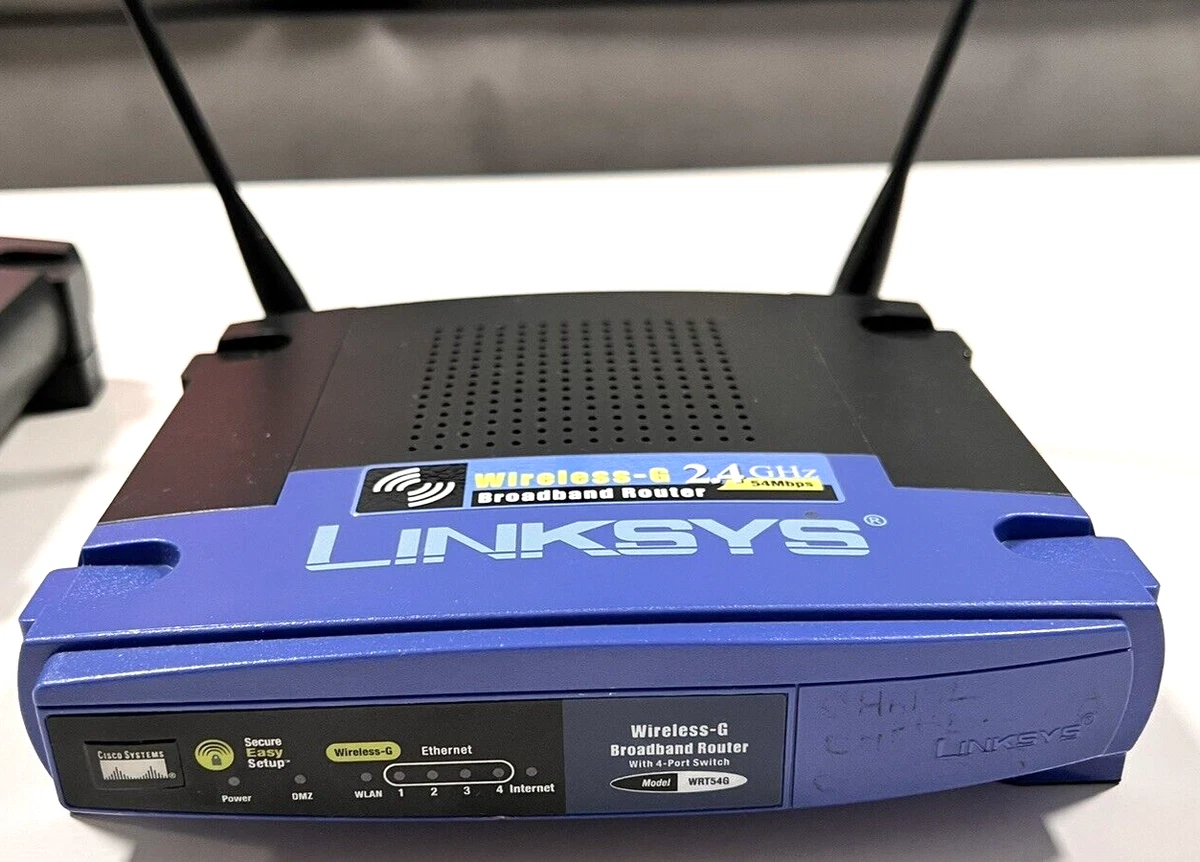 Used Linksys WRT54GP2 Wireless-G Broadband Router tested working w/ ac adapter